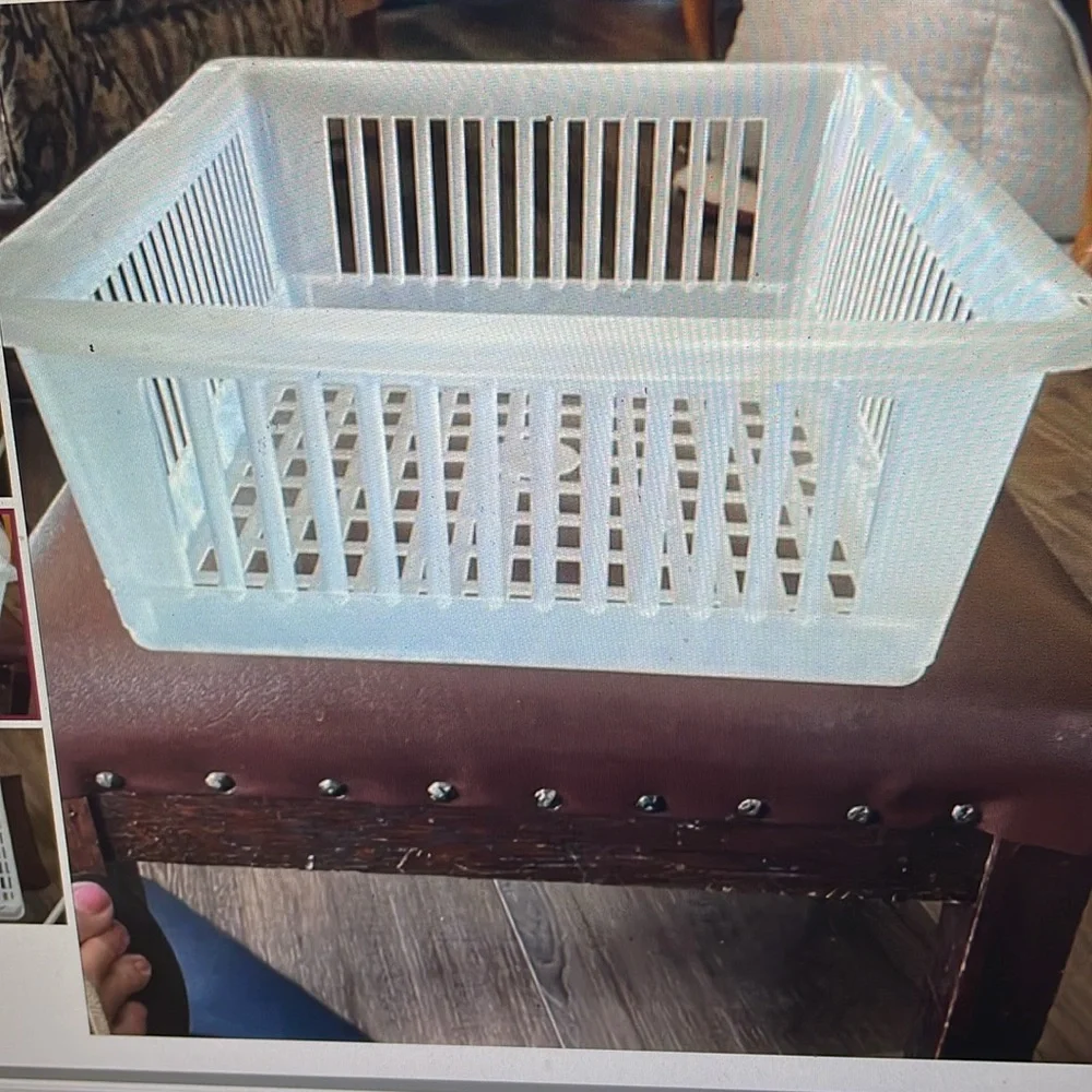 White Plastic Storage Basket